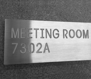 Floating Clear Horizontal LED Sign And Doorbell